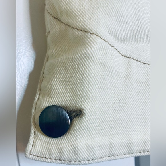 FRAME STRETCH DENIM CARPENTER JACKET IN OFF WHITE/IVORY - Picture 5 of 5